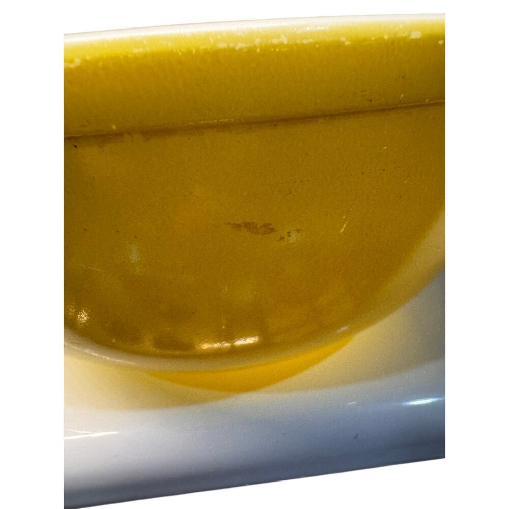 Vintage Pyrex Yellow Mixing Bowl 4 Qt 404 Primary Color Milk Glass 10.5" Large - Picture 8 of 8